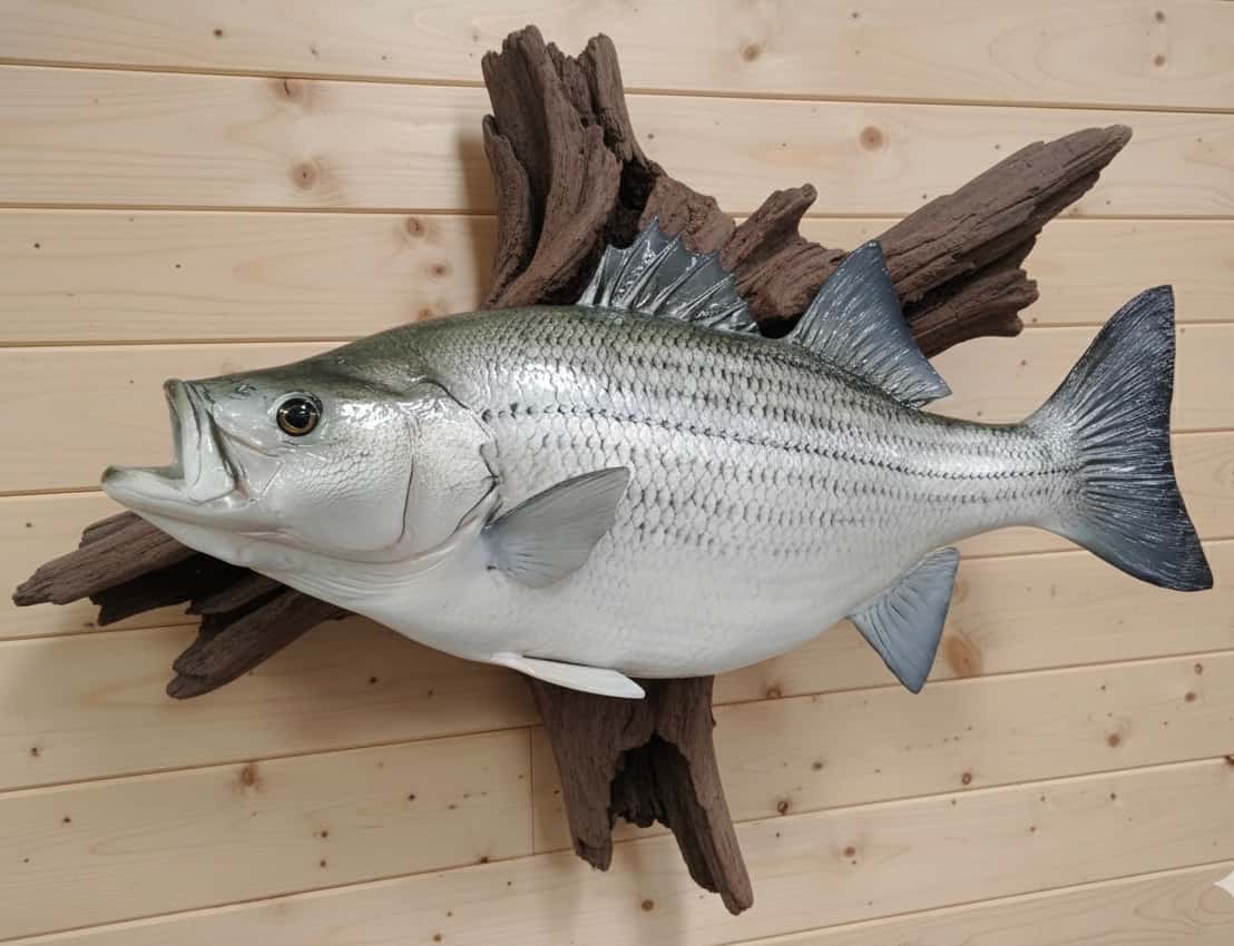 01005 Hybrid White Bass Replica - Fish taxidermy by A.C.E. in Granbury TX
